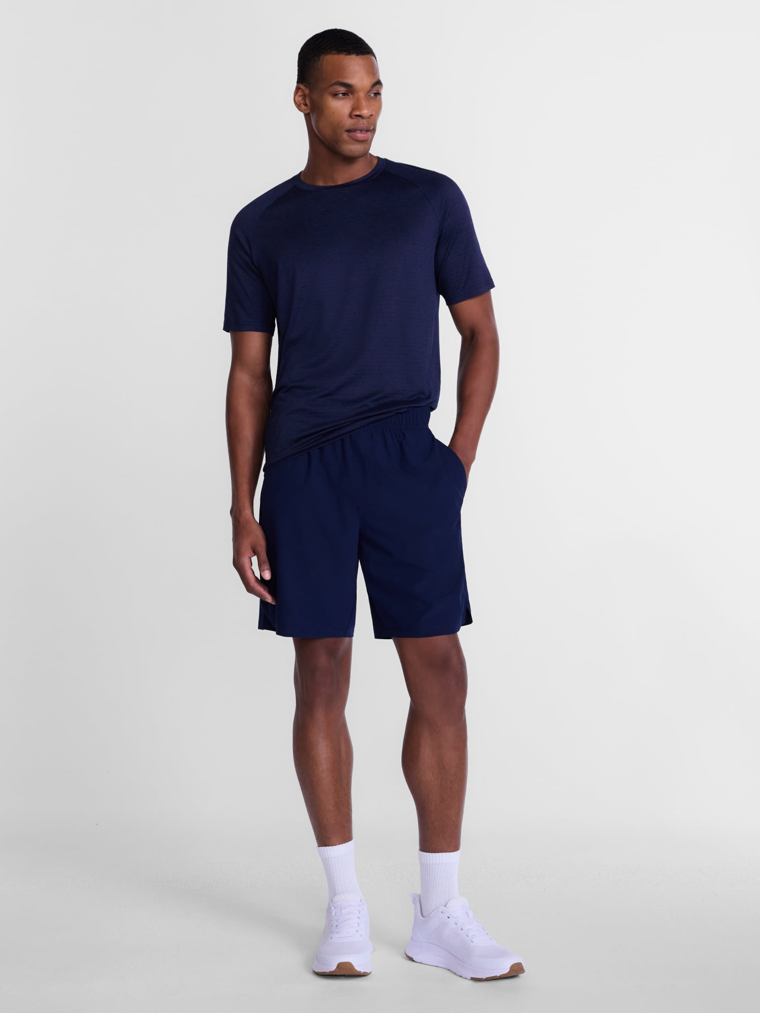Athletic Works Men's and Big Men's Woven Running Shorts, 8" Inseams, Sizes XS-5XB