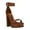 Brown, variant on XYD Women Open Toe Block Chunky High Heels Ankle Buckle Strap Platform Sandals Fashion Party Events Shoes Size 5 White