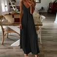 thumbnail image 2 of Lenago Maxi Dresses for Women Summer Casual V-Neck Camis Sleeveless Solid Color Beach Sundresses Boho Dresses Summer Beach Vacation Holiday Comfy Dresses S-XXXL, 2 of 7