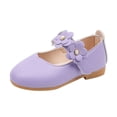 thumbnail image 2 of JTieacloth Toddler Girls Dress Shoes Flower Girl Flats Pearls Bow Mary Jane Wedding Party Flora Shoes,Sizes 1.5 Big Kid, 2 of 6