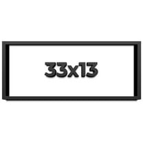10x40 Shadow Box Frame Black | 1 inches Deep Real Wood Contemporary ...