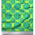 thumbnail image 1 of Soimoi Rayon Fabric Floral Mandala Printed Fabric 1 Yard 56 Inch Wide, 1 of 3