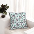 thumbnail image 6 of Pofeuu Bears and Tropical Leaves Print Double-sided plush pillowcase Square Throw Pillow Covers Pillows Cover for Living Room Bedroom Sofa Couch Cushion Cover（No pillow core）-22"x22", 6 of 7