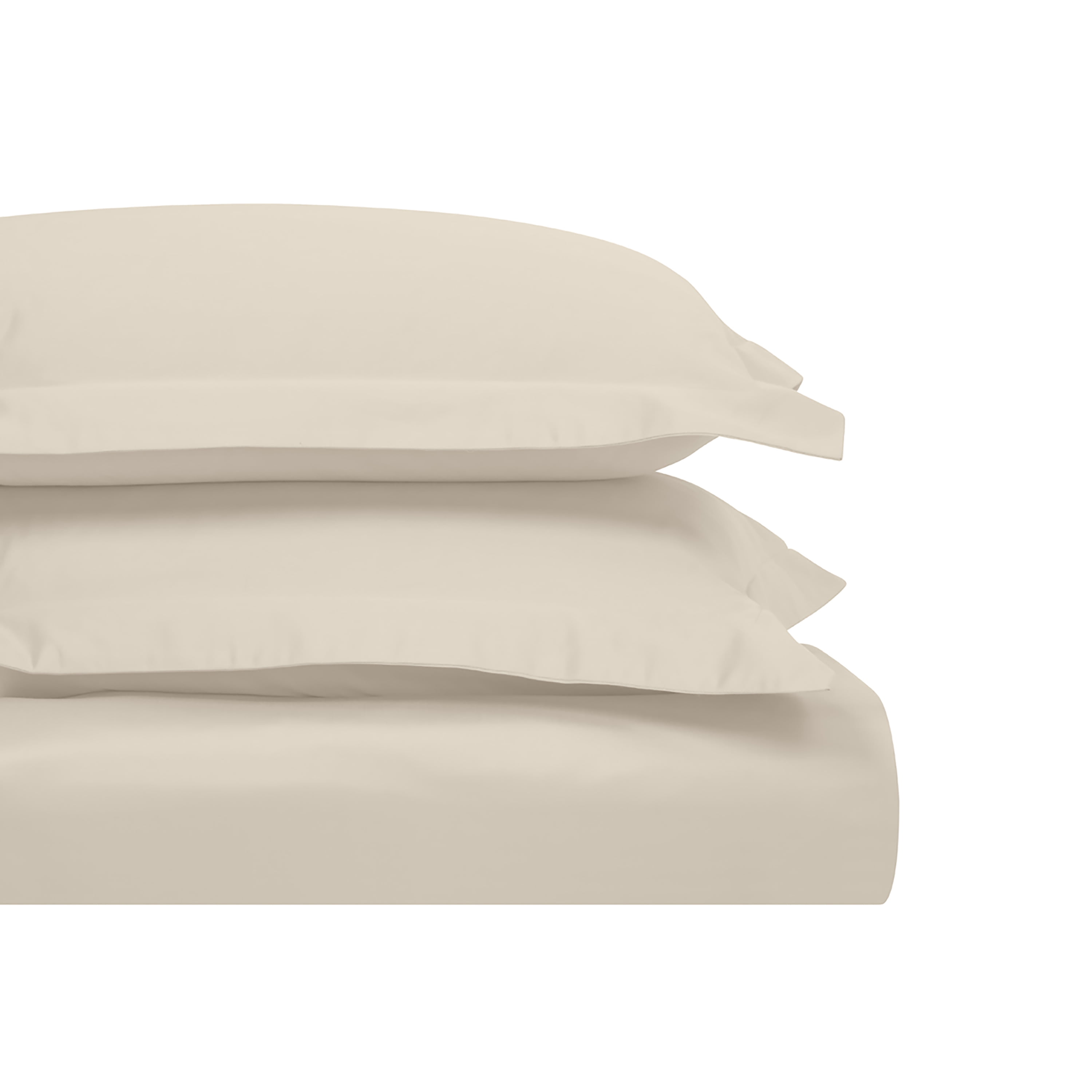 Superior Egyptian Cotton 1200 TC Solid Ivory Duvet Set, Full/Queen