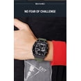 thumbnail image 3 of Skmei 2398 Dual Display Barrel-Shaped Watch with 50M Waterproof, EL Luminous, Multifunction (Stopwatch, Timer, Alarm, Date/Week), Glass Mirror, PC Case, Silicone Strap, Stainless Steel Buckle -, 3 of 7