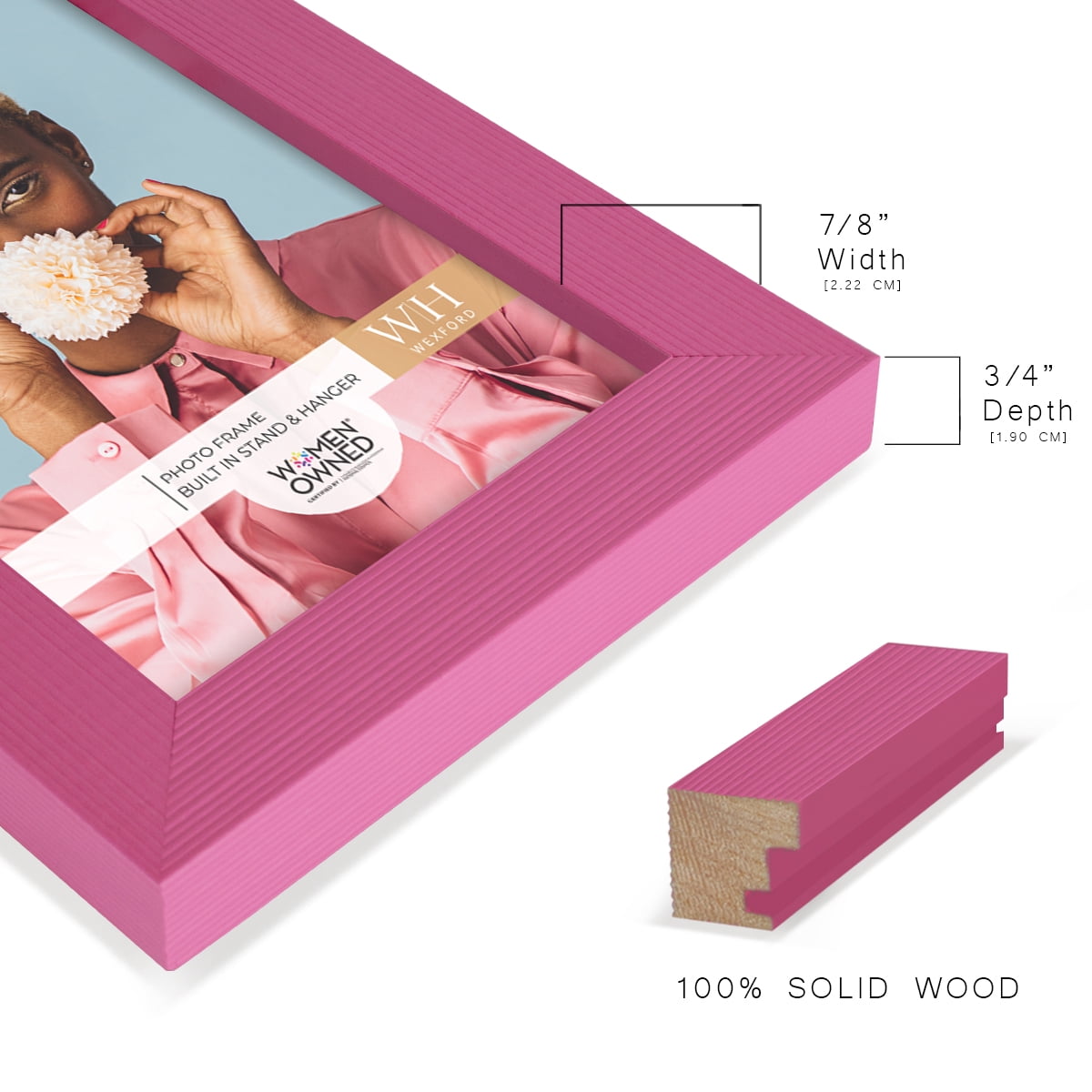 Wexford Home Textured 3.5" x 5" Pink Picture Frame (Set of 6)