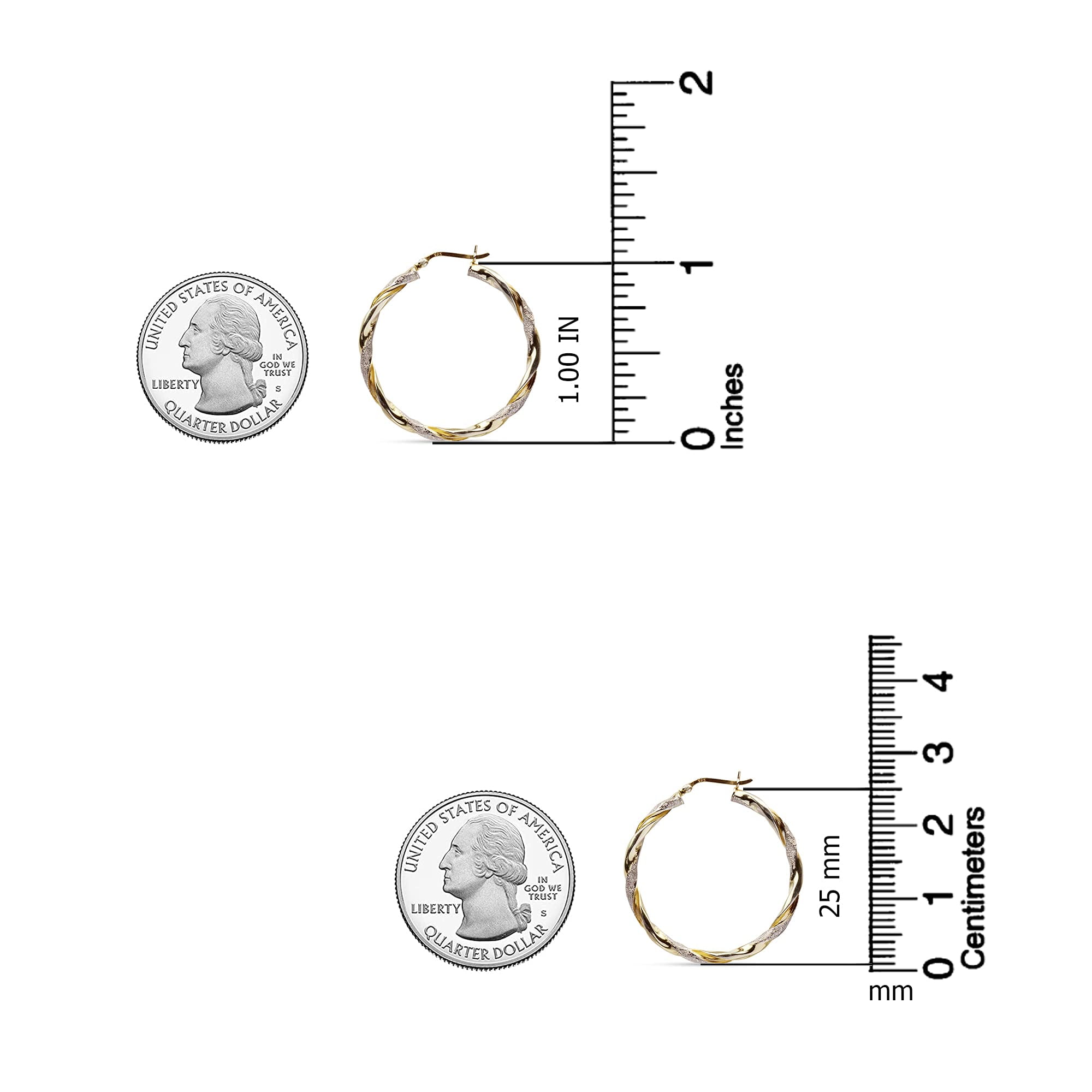 LeCalla 925 Sterling Silver Anti-Tarnish Small Hoop Earrings for Women and Teen, 25MM