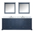 thumbnail image 3 of Dukes 84 in W Navy Blue Double Vanity, Carrara Marble Top, Faucet Set, and 34 in Mirrors, 3 of 10