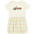 thumbnail image 3 of Inktastic Candy Cane Jesus Girls Toddler Dress, 3 of 5