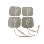20 TENS Unit Electrode Pads 2 x 2 Replacement TENS EMS Massage 2 Inch Square White Cloth with Premium Adhesive Gel
