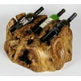 thumbnail image 3 of Greener Valley Live Edge Root Wood Tabletop Wine Rack (3 Bottle), 3 of 4