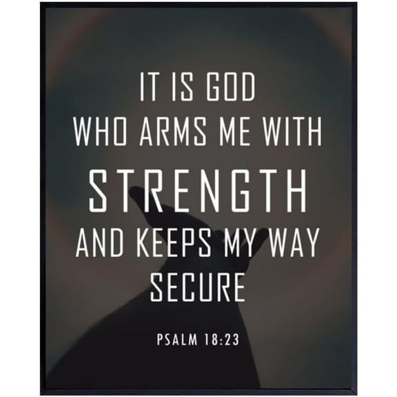 Psalm 18:23 Bible Verse Wall Art – Christian Scripture Poster – Inspirational Religious Decor and Gifts for Women