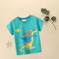thumbnail image 5 of Uuszgmr Kid T Shirts For Boys Girls Easter Dinosaur Pattern Summer Short Sleeve Round Neckd T Shirt Children'S Middle And Small 'S Short Top Mint Green,Size:5-6 Years, 5 of 9