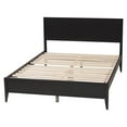 thumbnail image 3 of Baxton Studio Primrose Mid-Century Black Fluted Wood King Size Platform Bed, 3 of 6