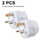 thumbnail image 1 of 2x Reseadapter Adapterkontakt för England - Resekontakt Ström EU till uttag - Resekontakt Vit_qudddd, 1 of 3