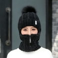 thumbnail image 5 of TELOLY Winter Balaclava Fleece Hood Ski Mask for Women Kids, Thermal Face Cover Hat Cap Scarf for Cold Weather Black, 5 of 5