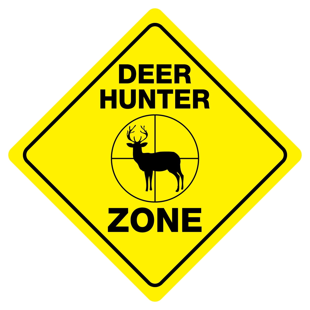 Deer Crossing Sign Outdoor Xing buck doe hunter funny gag novelty caution