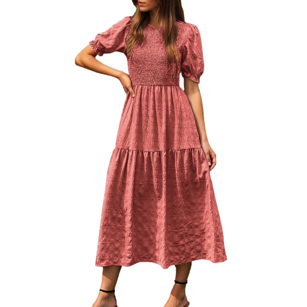 Vestido largo sin mangas y fluido con lazo en la cintura para mujer - Vestido informal de verano para vacaciones/citas nocturnas - Ligero, lavable a máquina
