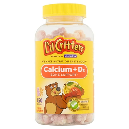 L'il Critters calcium + D3 gélifiés, 150 count
