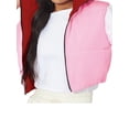 thumbnail image 2 of Arvbitana Women Lightweight Contrast Color Waistcoat Sleeveless Stand Collar Zipper Dowm Jacket Gilet Fall Winter Casual Warm Puffer Vest, 2 of 4