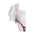 thumbnail image 6 of LEKWK Renaissance Dress for Women Lace Up Corset Ruffle Square Neck Mini Dress Puff Short Sleeve Halloween Costume Peasant Dresses, 6 of 6