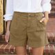 thumbnail image 1 of Karight Women Linen Shorts Summer Casual Chino Shorts High Waisted Bermuda Short Dressy Wide Leg Short with Pockets, 1 of 8