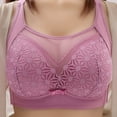 thumbnail image 2 of Ramiter Women'S Lingerie Extra-Elastic Closure Trim Bra Breathable Women Yoga Front Underwear Sports Lace 38,Purple, 2 of 3