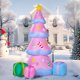 thumbnail image 4 of Árbol de Navidad inflable Joiedomi de 213 cm, rosa, con luces LED, 4 of 8