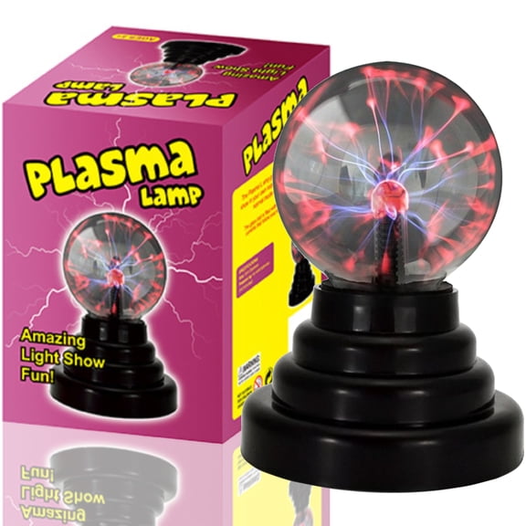 4" Plasma Light – Touch Activated Lightning Lamp – USB & Battery Powered Plasma Globe Lamp – Science Educational Gift for Decorations/Parties/Bedroom( Spherical Shaped )