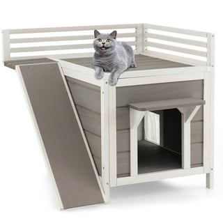 Outdoor cat house hot sale walmart