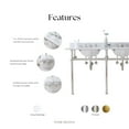 thumbnail image 2 of Water Creation 60 In. W. Double Wash Stand, P-Trap, Carrara White Marble Countertop, 2 of 8