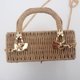 thumbnail image 3 of Zhuge Bolso de hombro tejido para mujer, bolso de mano tejido, bolso de mano tejido elegante para playa de verano, bolsos de hombro de 7,48 x 3,14 x 5,9 pulgadas (caqui), 3 of 4