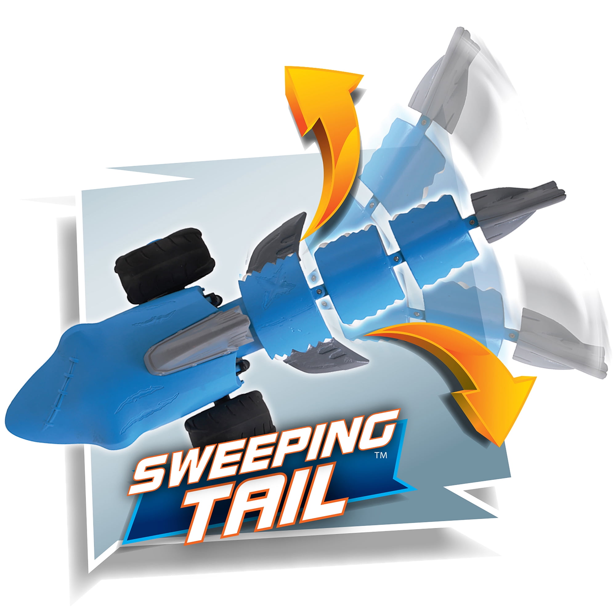 NKOK: Stunt Twisterz RC Ghost Shark Blue Remote Control Trick