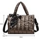 thumbnail image 2 of Bolso de nailon para mujer, bolso de hombro con rejilla lisa con hilo bordado, 2 of 5