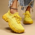 thumbnail image 3 of Pandaie Women's Fashion Walking Shoes Orthopedic Platform Slip on Sneakers Arch Support Gym Workout Athletic Work Casual Tennis Running Shoe Yellow Size 6.5, 3 of 9