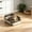 D, variant on Semi Enclosed Pussy Litter Box With Top Entry Lid High Sides Odor Control Covered Pussy With Spoon Filter For Odor Control, Semi Enclosed Cat Litter Box with Top Entry, Plastic Litter Box, Black