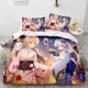 thumbnail image 4 of Juego de cama con edredón Genshin Impact, funda de edredón, funda de almohada, juegos de 2 o 3 piezas, tamaño para niños y adultos, 4 of 5