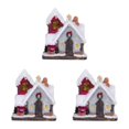 thumbnail image 3 of maskred Résine Noël Scène Neige Maison LED Bureau Ensemble Décoration Village Coloré Lumières Type B 3Set, 3 of 6