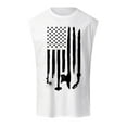 thumbnail image 3 of kpoplk Men 4th of July Tank Top Fourth American USA Flag Shirt Independence Memorial Day Clothes Patriotic Gym Tank Top(White,XL), 3 of 5