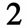 thumbnail image 1 of Village Wrought Iron NUM-2-S Small Number 2 - Black, 1 of 3