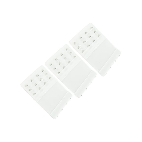 shngshifan Stretch Elastic Bra Extender, 4-Hook, White (3-Pack)