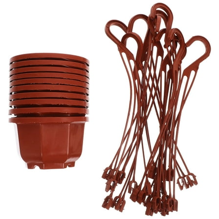 10 Sets Flower Hanging Baskets Indoor Planters Hook Pots Holders