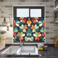 thumbnail image 4 of Yayeee Kitchen Curtains Tier Pair Light Filtering 27"x24" Rod Pocket Short Cafe Window Panel, Green Clover Pattern, 4 of 7