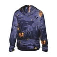 thumbnail image 3 of Uemuo Mystery House Halloween Night Pattern Women's Full Zip UPF 50+ Sun Protection Hoodie Jacket Long Sleeve Sun Shirt Hiking Outdoor Performance with Pockets-Medium, 3 of 9
