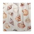 thumbnail image 2 of Yayeee Shower Curtain with Hooks 72"x72" Waterproof Fabric Bathroom Hanging Decor, Red Watercolor Seashells, 2 of 5