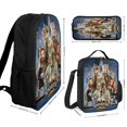 thumbnail image 2 of 3PCS Wres-Tler W-W,E Backpack Set Large Capacity Bookpacks With Lunch Box Pencil Case 17In Backpack Set, 2 of 8