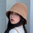 thumbnail image 3 of Ludlz Women Knit Bucket Hat, Warm Wide Brim Fisherman Cap Foldable Floppy Sunshade Visors, 3 of 8