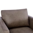 thumbnail image 6 of Comfort Pointe Tybee Espresso Faux Leather Modern Style Arm Chair, 6 of 10