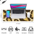 thumbnail image 5 of Long Mouse Pads for Desk,Gold and Brown Of Leopard Print Desk Mats on Top Of Desks, Desk Mouse Pad Extra Large with 3mm Non-Slip Base and Stitched Edge for Gaming,Office,Work,Home 31.5"x11.8", 5 of 6