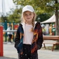 thumbnail image 4 of FKELYI Fire Wolf Print Zip-Up Hoodies with Pockets Fall Winter Jackets Boys Girls Hooded Sweatshirt Athletic Top Hoodie for School Home, L, 4 of 6